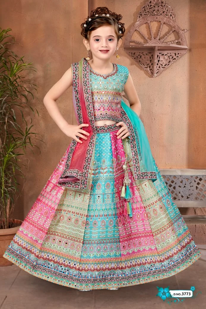 Aqua Rose Lehenga