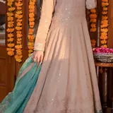 Cream & Aqua Floral Frock — view 3