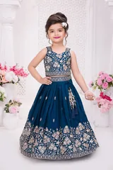 Midnight Blue Lehenga — view 1
