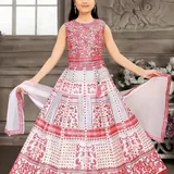 Red & White Lehenga — view 1