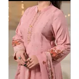 Tea Pink Embroidered Frock — view 2